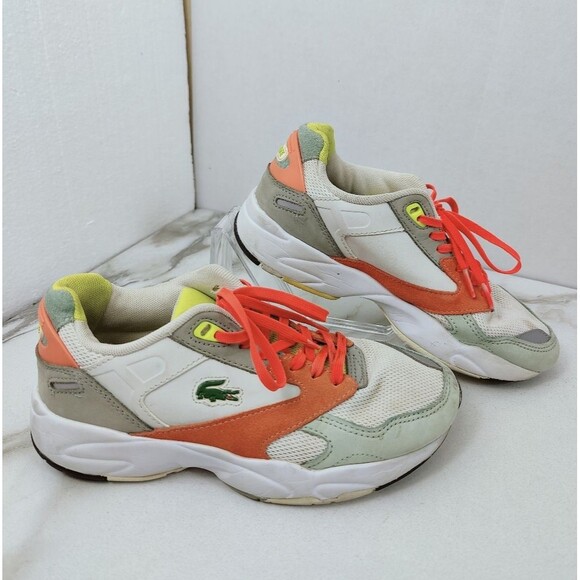 Lacoste Shoes - Lacoste Women's Storm 96 Color Block Trainers Sneakers, Sz 6